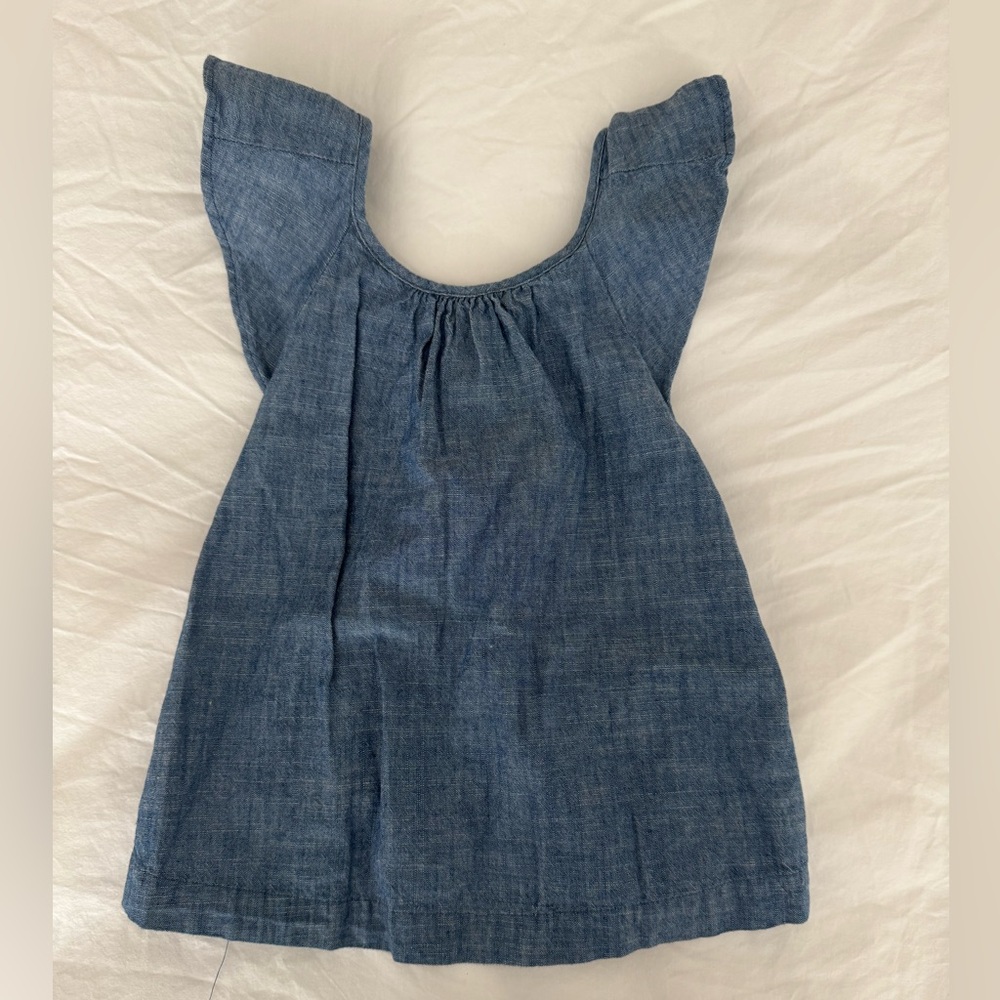 Crewcuts Light Blue Denim Bow Top - Size 4 Years
